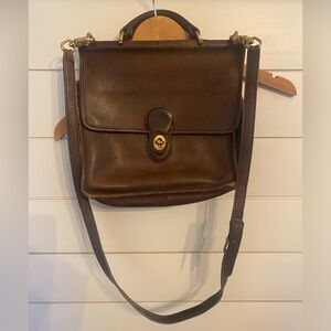 Vintage brown leather Coach purse